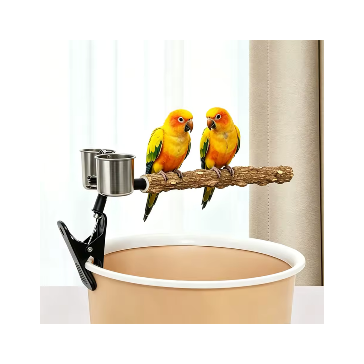 Tidy Perch Potty Trainer - clips onto cage, catches mess