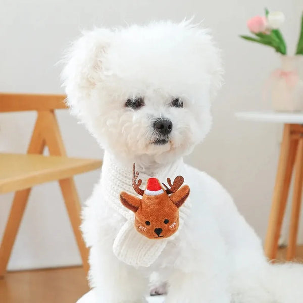 Knitted Christmas Dog Scarf