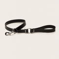 Black Vegan Apple Leather Dog Lead, PETA-approved vegan leather lead