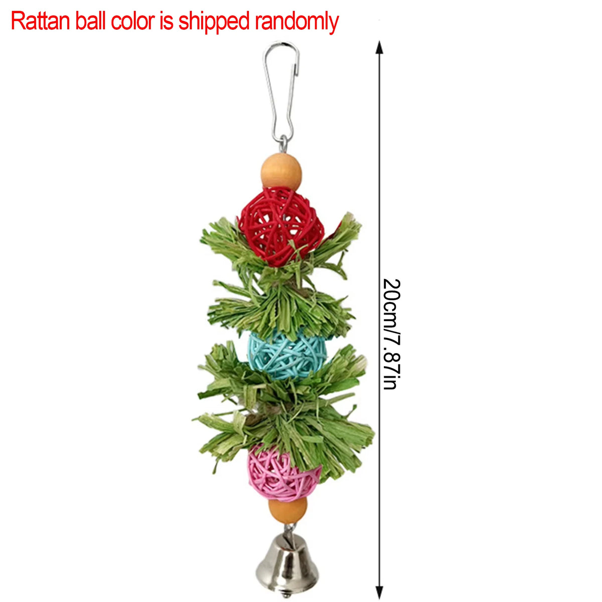 Natural Corn Husk Ball & Cob Foraging Toy — Bird Chew Toy
