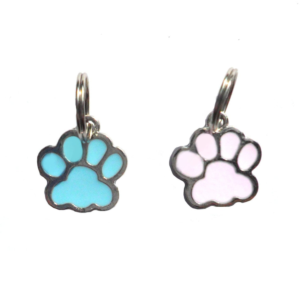 Paw Cat Dog Collar Charms, enamel paw charm