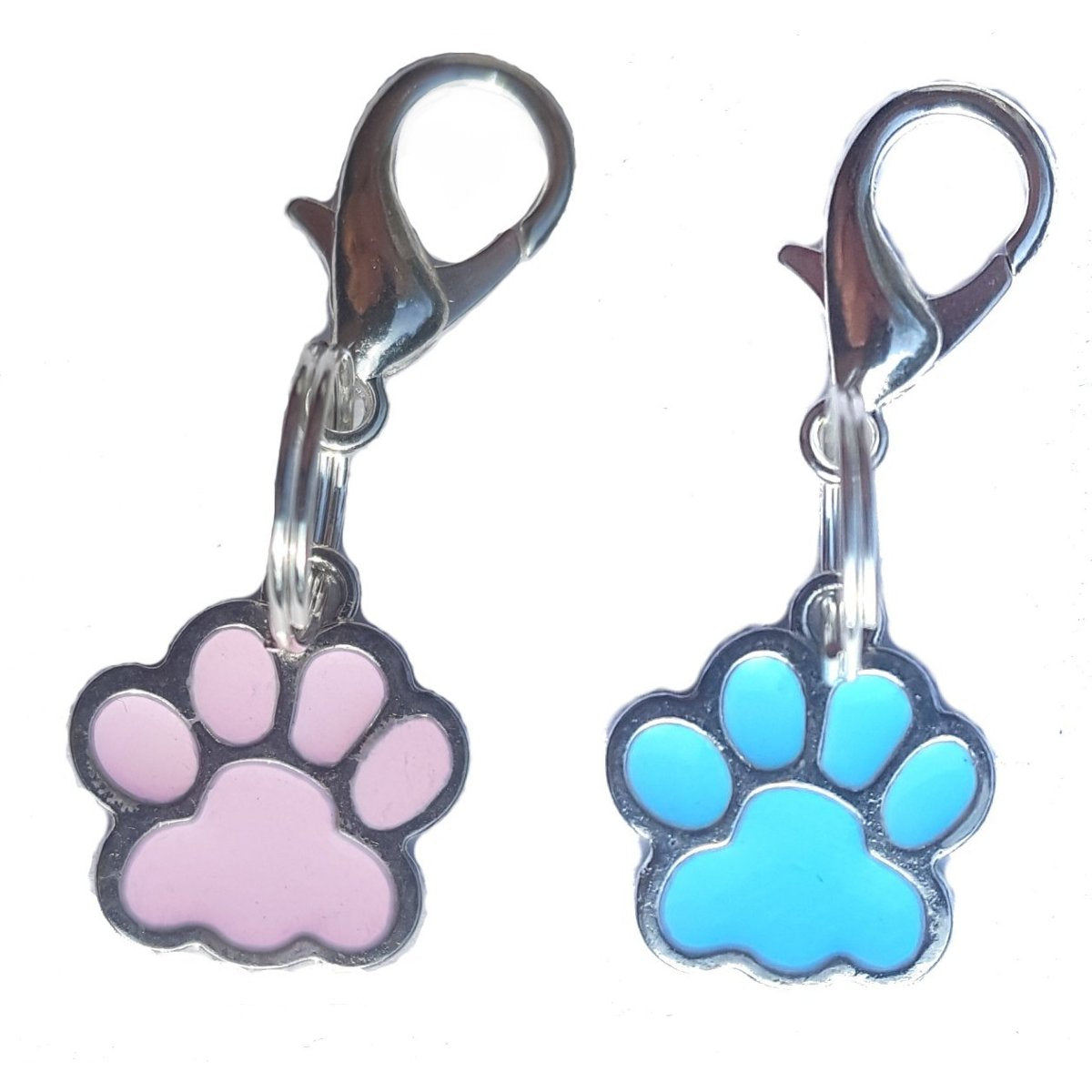 Paw Cat Dog Collar Charms, enamel paw charm