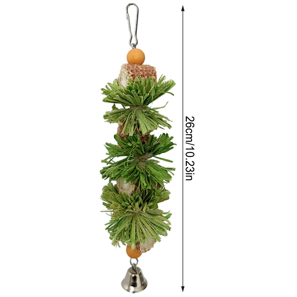 Natural Corn Husk Ball & Cob Foraging Toy — Bird Chew Toy