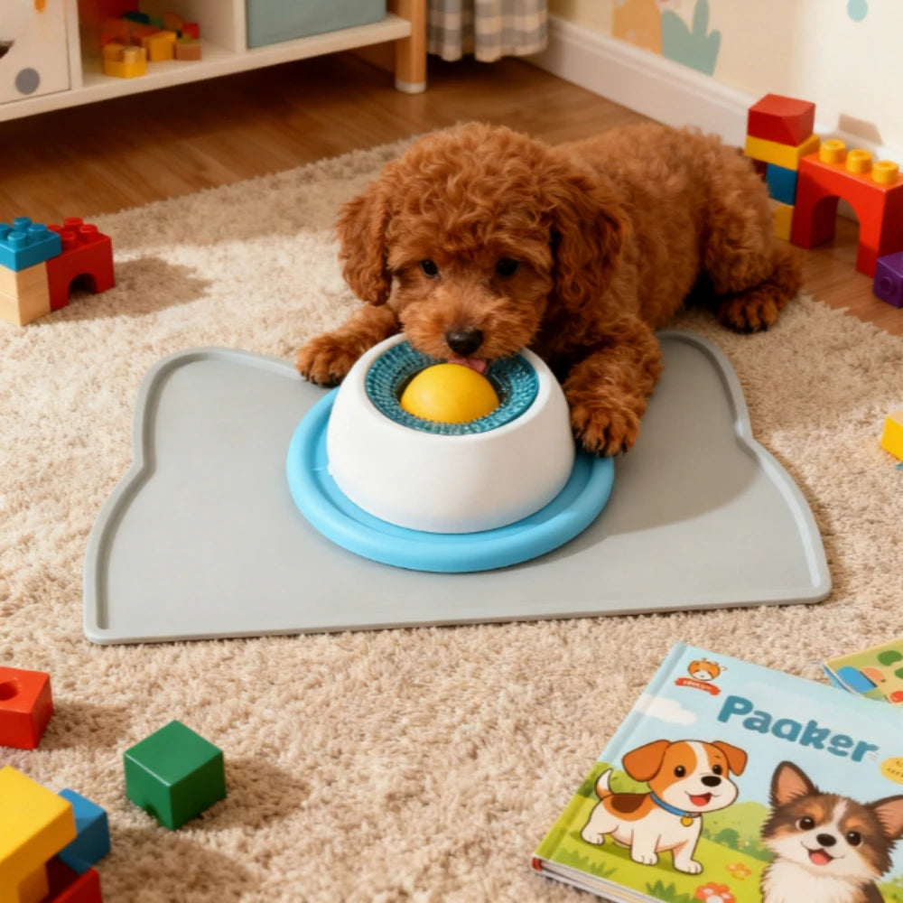 Freeze & Please Lick Plate, freezable calming slow feeder
