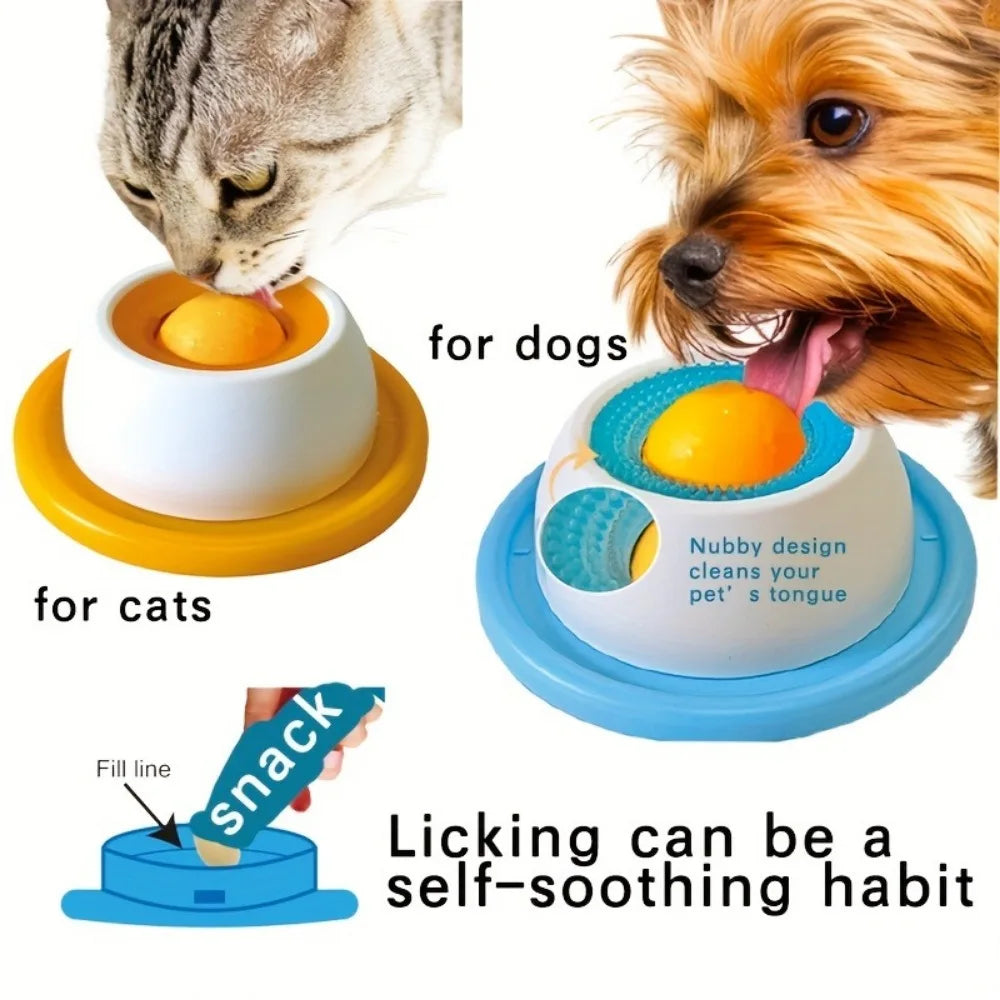 Freeze & Please Lick Plate, freezable calming slow feeder