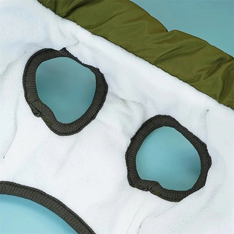 Winter Dog Coat with Built-In Harness