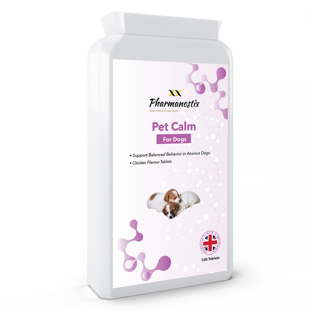 Pet Calm 120 Chicken Flavour Tablets, calming dog supplement