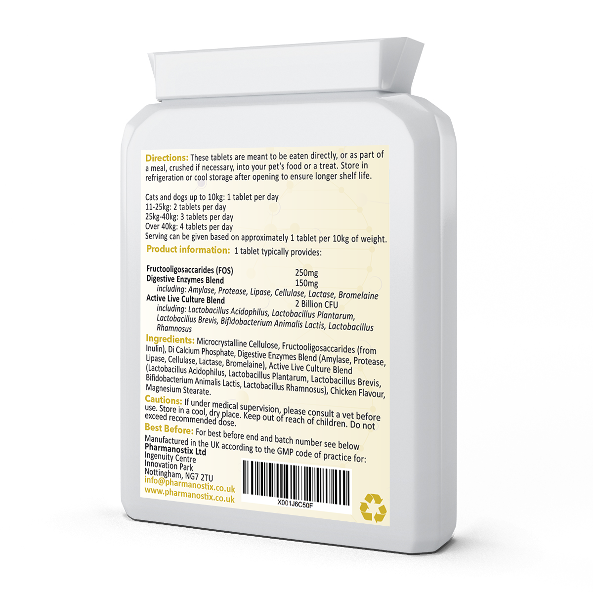 Pet-Flora Probiotic Tablets for Dogs and Cats