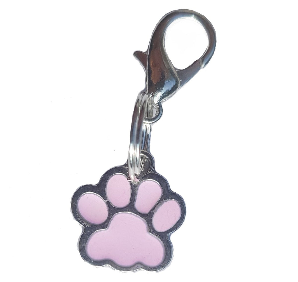 Paw Cat Dog Collar Charms, enamel paw charm